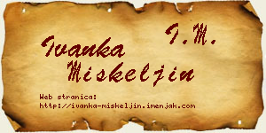 Ivanka Miškeljin vizit kartica
